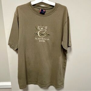 Australia Sz L Olive Green T Shirt Koala 🐨 GUC